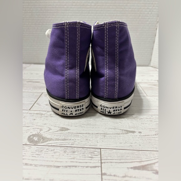 Chuck Taylor All Star Canvas Converse Unisex High-Top Purple Sneakers Sz 5 Women - Picture 3 of 12